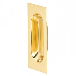 Ives 22B Rectangular Flush Pull - Bright Brass