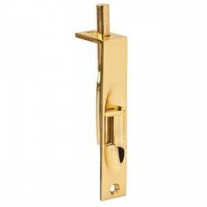 Ives 261B 4" Manual Flush Bolt - Bright Brass