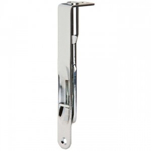 Ives 265B 6" Rounded Manual Flush Bolt - Bright Chrome