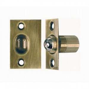 Ives 347B Dual Adjustable Ball Catch - Antique Brass
