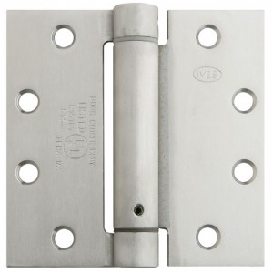 Ives 3SP1412 4-1/2" x 4-1/2" Standard Weight Spring Hinge - Satin Chrome