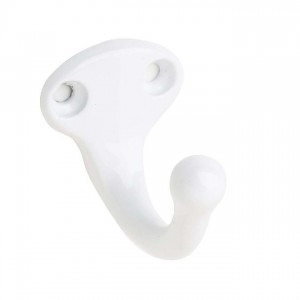 Ives 581A Single Wardrobe Hook - White