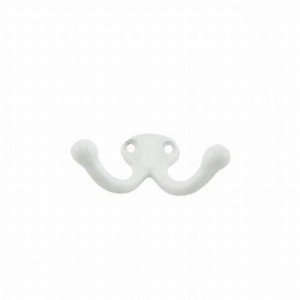 Ives 582A Double Wardrobe Hook - White