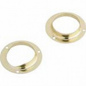 Ives 585F Steel Closet Pole Sockets - Bright Brass