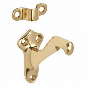 Ives 59MB Handrail Bracket - Bright Brass