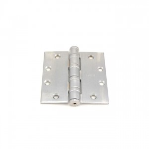 Ives 5BB1HW412 4-1/2" x 4-1/2" Five Knuckle Ball Bearing Heavy Weight Hinge - Satin Stainless Steel