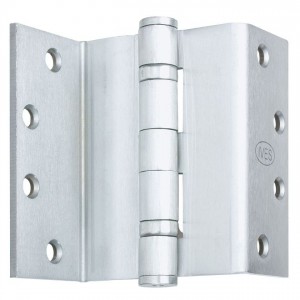Ives 5BB1SCHW41265 4-1/2" x 4-1/2" Five Knuckle Ball Bearing Heavy Weight Hinge with Hospital Tip - Satin Chrome