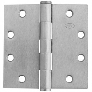 Ives 5PB1412 4-1/2" x 4-1/2" Five Knuckle Plain Bearing Standard Weight Hinge - Satin Chrome