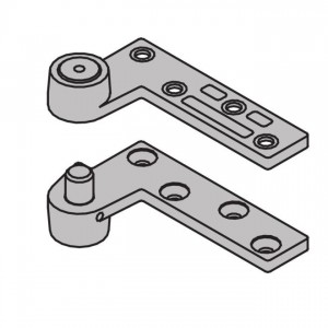 Ives 7222TOP Left Hand 3/4" Offset Base Plate Top Pivot 200 Pound - Aluminum Painted