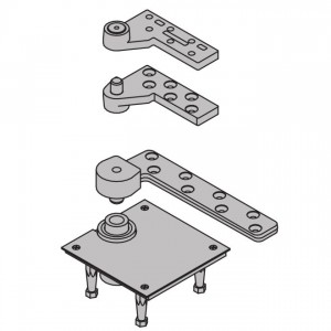 Ives 7237FSET 3/4" Offset Heavy Duty Fire Rated Cement Case Pivot Set 1750 Pound - Satin Stainless Steel