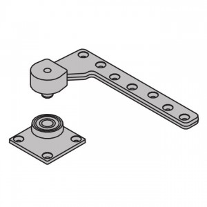 Ives 7244FBTM 1-1/2" Offset Fire Rated Base Plate Bottom Pivot 400 Pound - Bright Chrome