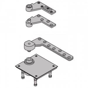 Ives 7245FSET 1-1/2" Offset Fire Rated Base Plate Pivot Set 500 Pound - Dark Bronze Painted