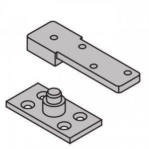 Ives 7255BTM 1-1/2" Center Hung Base Plate Bottom Pivot 500 Pounds - Satin Bronze