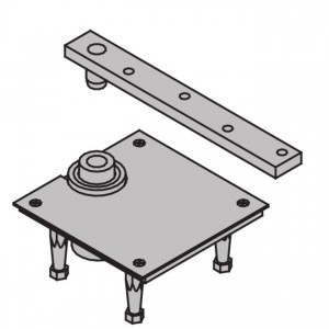 Ives 7256BTM 1-1/2" Center Hung Cement Case Bottom Pivot 600 Pounds - Bright Chrome