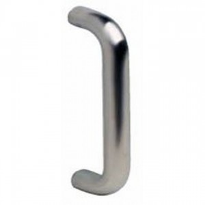 Ives 8103EZ8 8" Straight Door Pull, 1" Round and 2-1/2" Clearance - Bright Brass