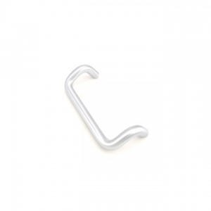 Ives 8190HD0 10" 90 Degree Offset Door Pull, 1" Round and 2-1/4" Clearance - Satin Chrome