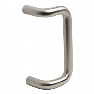 Ives 8190HD0 10" 90 Degree Offset Door Pull, 1" Round and 2-1/4" Clearance - Bright Stainless Steel