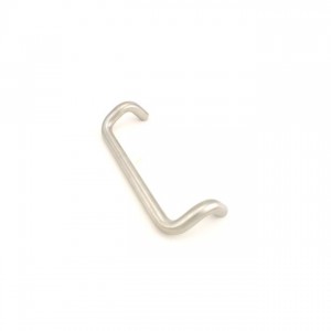 Ives 8190HD0 10" 90 Degree Offset Door Pull, 1" Round and 2-1/4" Clearance - Satin Stainless Steel