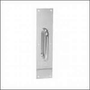 Ives 83028 8" Straight Pull 3/4" Round with 4" x 16" Plate - Bright Chrome