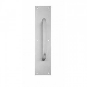 Ives 83028 8" Straight Pull 3/4" Round with 4" x 16" Plate - Aluminum