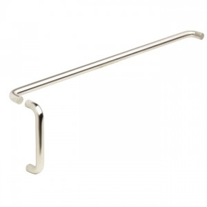 Ives 9103EZHD288 28" Push Bar and 8" Pull Combo, 1" Round and 2-1/2" Projection - Bright Stainless Steel