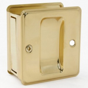 Ives 990A Passage Sliding Door Pull - Bright Brass