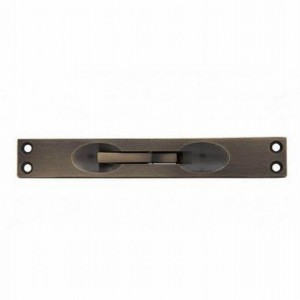 Ives FB458 12" Manual Flush Bolt for Metal Door with 1" Width - Antique Brass