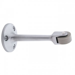 Ives RB471 4-1/2" Strait Roller Bumper - Satin Chrome