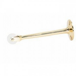 Ives RB472 6" Strait Roller Bumper - Bright Brass
