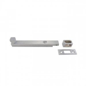 Ives SB1630TB 8" Steel Bottom Bolt with Universal and Mortise Strikes - Satin Chrome