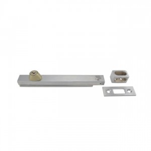 Ives SB1630TBL Locking 8" Steel Bottom Bolt with Universal and Mortise Strikes - Satin Chrome