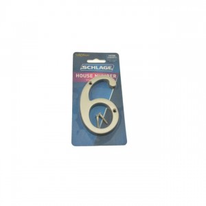 Ives SC23066619 Carded Classic House Number 6 - Satin Nickel