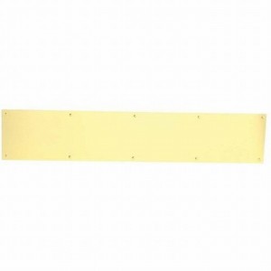 Ives SC8400PA38 Carded 8" x 34" Kick Plate - Bright Brass