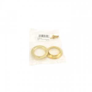 Ives SP585F3 Steel Closet Pole Sockets - Bright Brass