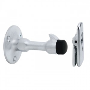 Ives WS20 Manual Wall Stop and Holder for Drywall Mounting - Satin Chrome