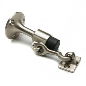 Ives WS44915 3-11/16" 3-Hole Wall Stop and Heavy Duty Holder - Satin Nickel