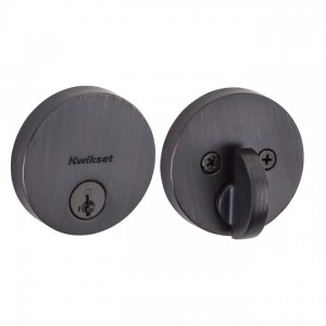 Kwikset 258RDT Uptown Round Contemporary Low Profile Single Cylinder SmartKey Deadbolt KA3