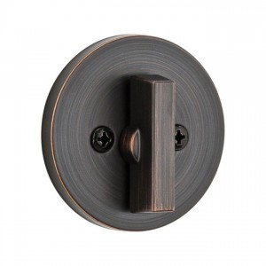 Kwikset 663CRR One Sided Turn Contemporary Round Deadbolt with 2-3/8" Latch and SCS Strike