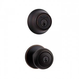 Kwikset 690CV-B Combo Keyed Entry Cove Knob with Single Cylinder Deadbolt - Box Pack