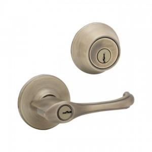 Kwikset 690DNL-BV1 Combo Keyed Entry Dorian Knob with Single Cylinder Deadbolt with New Chassis - Box Pack