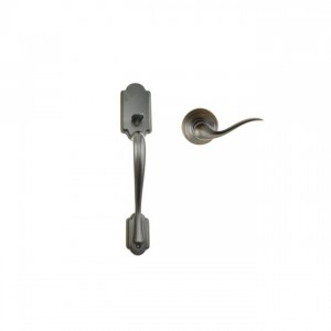 Kwikset 815ANTNLLH Left Hand Passage Arlington Handleset with Interior Left Hand Tustin Trim, No Deadbolt