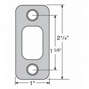 Kwikset 85063 1" x 2-1/4" Radius Corner Deadbolt Strike