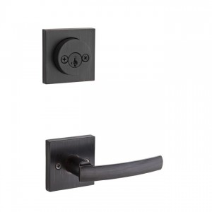 Kwikset 967SYLSQT-S Sydney Square Interior Double Cylinder Handleset Trim SmartKey