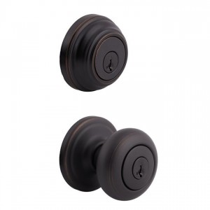 Kwikset 991J-S-B Combo Juno Entry and Single Cylinder Deadbolt