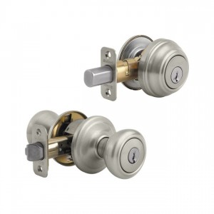 Kwikset CP991CN-S Combo Cameron Entry with Single Cylinder Deadbolt with SmartKey