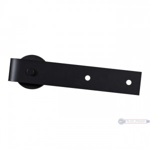 Leatherneck 0117-0052 Straight 402-Q Hanger with Quiet Wheel for Flat Track - Flat Black