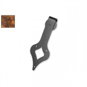 Leatherneck 0120-6002 Wide Teardrop 411-Q Hanger with Quiet Wheel for Flat Track Weathered Rust