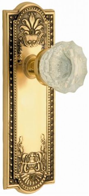 Nostalgic Meadows Plate w/Crystal Privacy Knob