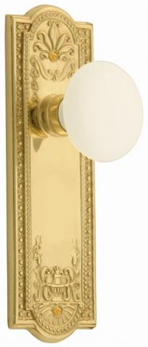 Nostalgic Meadows Plate w/Porcelain Passage Knob