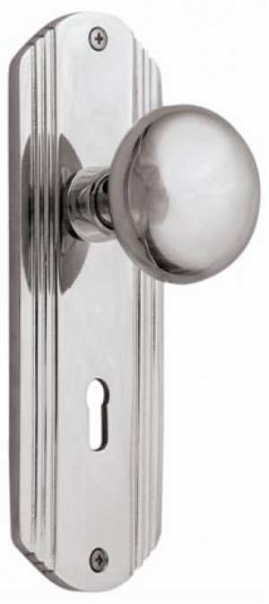 Nostalgic Deco Plate w/ New York Passage Knob